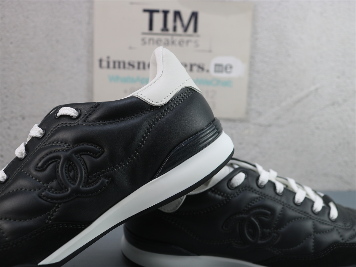 CHANEL 24a Low-Top German Army Trainers Casual Shoes Black